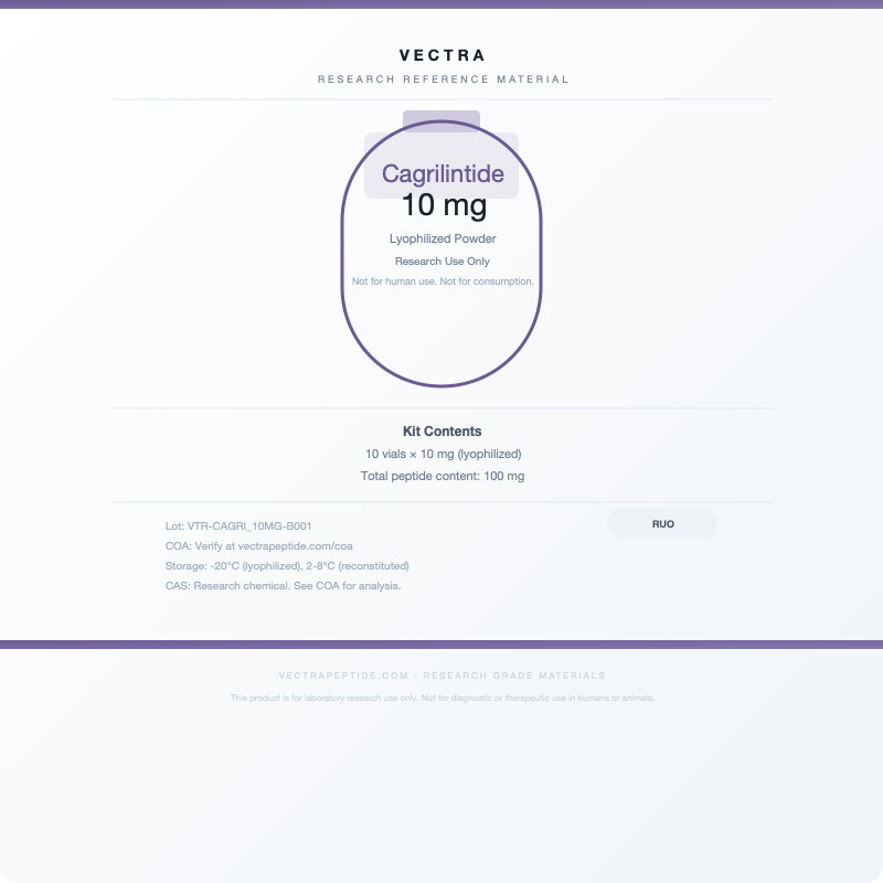 Cagrilintide 10 mg Research Reference - Draft - Image 1