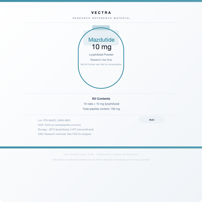 Mazdutide 10 mg Research Reference - Draft - Image 1