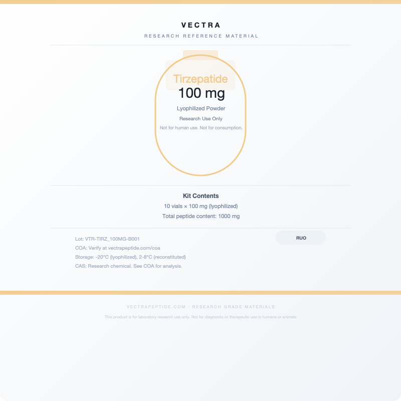 Tirzepatide 100 mg Research Reference - Draft - Image 1