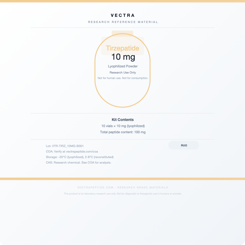 Tirzepatide 10 mg Research Reference - Draft - Image 1